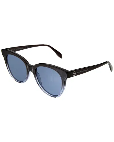 Alexander Mcqueen Women's Am0159s 53mm Sunglasses In Gray