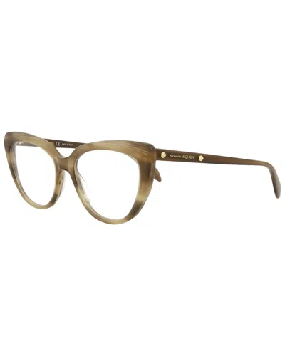 Alexander Mcqueen Women's Am0253o 53mm Optical Frames In Green