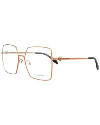 Alexander Mcqueen Women's Am0276o 57mm Optical Frames In Gold