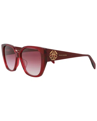 Alexander Mcqueen Women's Am0284s 58mm Sunglasses In Red