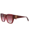 Alexander Mcqueen Logo-print Square-frame Sunglasses In Red