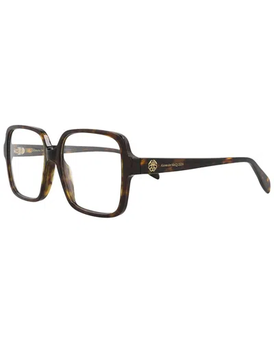 Alexander Mcqueen Women's Am0286o 55mm Optical Frames In Brown