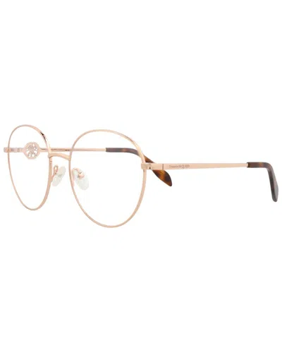Alexander Mcqueen Women's Am0291o 55mm Optical Frames In Gold