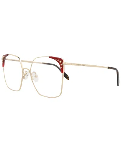 Alexander Mcqueen Women's Am0312o 56mm Optical Frames In Gold