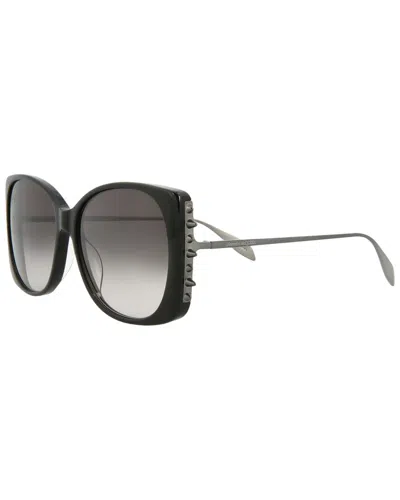 Alexander Mcqueen Am0340s Studded Sunglasses In Black