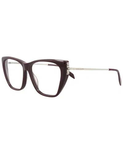 Alexander Mcqueen Women's Am0341o 55mm Optical Frames In Brown