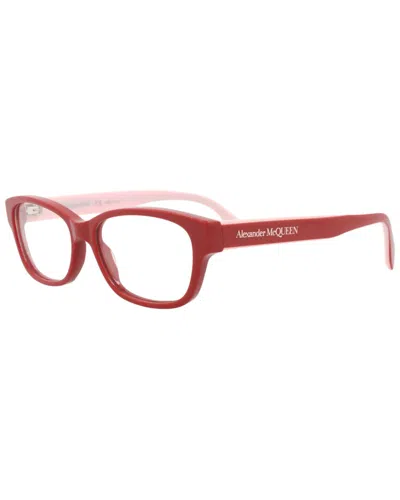Alexander Mcqueen Women's Am0344o 53mm Optical Frames In Red
