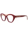 Alexander Mcqueen Women's Am0360o 52mm Optical Frames In Burgundy
