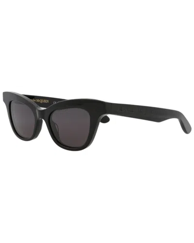 Alexander Mcqueen Women's Am0381s 47mm Sunglasses In Black