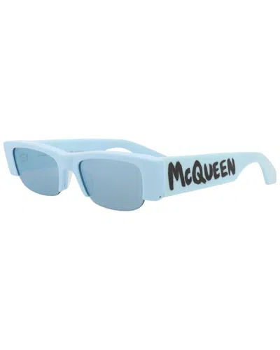 Alexander Mcqueen Women's Am0404s 54mm Sunglasses In Blue