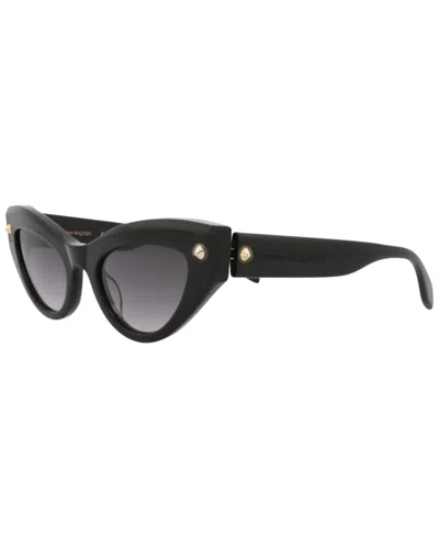 Alexander Mcqueen Women's Am0407s 52mm Sunglasses In Black