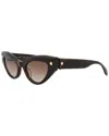 Alexander Mcqueen Women's Am0407s 52mm Sunglasses In Brown