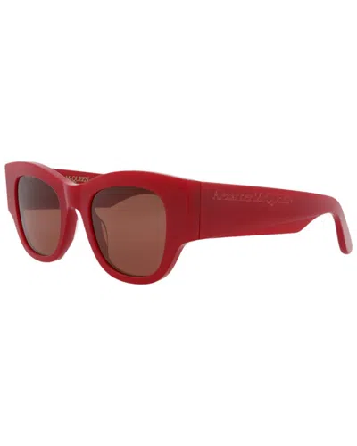 Alexander Mcqueen Women's Am0420s 50mm Sunglasses In Red