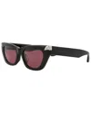 Alexander Mcqueen Women's Am0440sa 53mm Sunglasses In Black