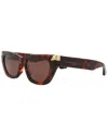 Alexander Mcqueen Women's Am0440sa 53mm Sunglasses In Brown