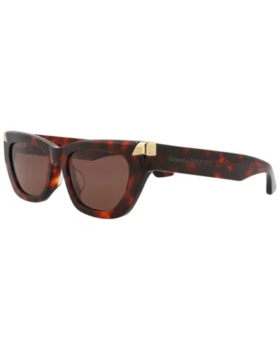 Alexander Mcqueen Women's Am0440sa 53mm Sunglasses In Brown