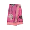 Alexander Mcqueen Women's Amq - Shawl Panther In Magenta