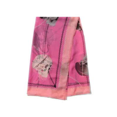 Alexander Mcqueen Women's Amq - Shawl Panther In Magenta