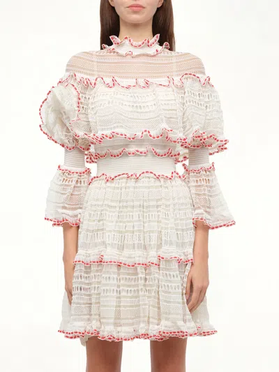 Alexander Mcqueen Women's Amq - Volume Lace Mini Dress