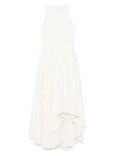 Alexander Mcqueen Women Asymmetrical Midi Dress In White