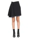 Alexander Mcqueen Women's Asymmetrical Mini Skirt In Black