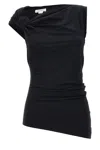 Alexander Mcqueen Mcqueen Women Asymmetrical Top In Black