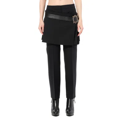 Alexander Mcqueen Women's Belt Skirt In Black