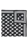 Alexander Mcqueen Skull Silk Scarf In Black