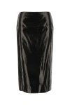Alexander Mcqueen Silk Tarpaulin Skirt In Black