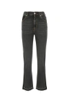 Alexander Mcqueen Alexander Mc Queen Slim Black Bell Bottom Jeans In Black