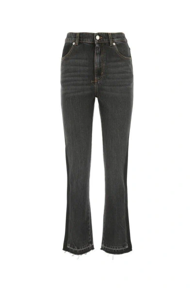 ALEXANDER MCQUEEN ALEXANDER MCQUEEN WOMEN BLACK DENIM JEANS