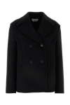 Alexander Mcqueen Black Felt Coat In Black