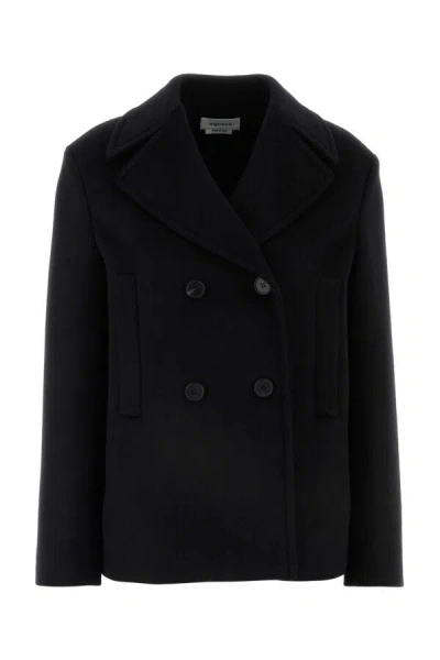 ALEXANDER MCQUEEN ALEXANDER MCQUEEN WOMEN BLACK FELT COAT