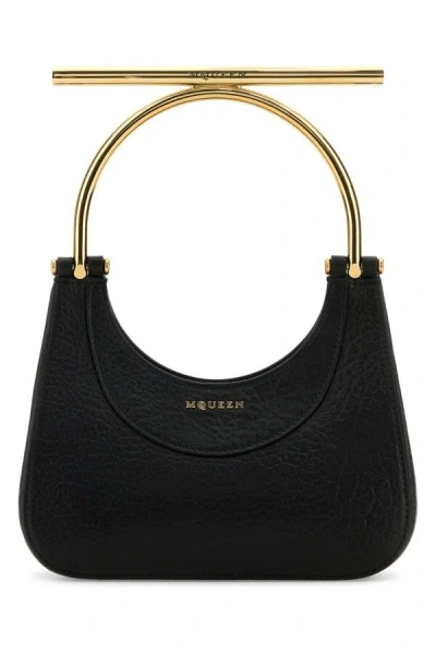 Alexander Mcqueen Women Black Leather Mini Cross-bar Handbag