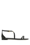 Alexander Mcqueen Ankle-strap Leather Sandals In Black