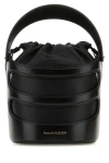 Alexander Mcqueen Women Black Leather The Rise Bucket Bag In Black