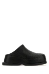Alexander Mcqueen Black Wave Slides In Black