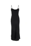 Alexander Mcqueen Silk Evening Dress Women In Black
