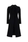 Alexander Mcqueen Black Wool And Cashmere Coat In Black