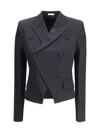 Alexander Mcqueen Tailored Double-breasted Jacket Notch Lapels In Black
