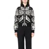 Alexander Mcqueen Women's Bomber Jacket In Black/ivory