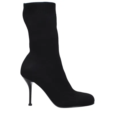Alexander Mcqueen Women's Boots Fabric Black