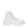 Alexander Mcqueen Tread Slick Canvas And Rubber Exaggerated-sole Ankle Boots