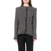 Alexander Mcqueen Women's Boucle Tweed Jacket In Black/ivory