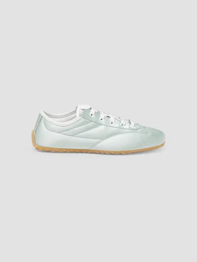 Alexander Mcqueen Women's Boxe Silk Satin Sneakers In Pale Green