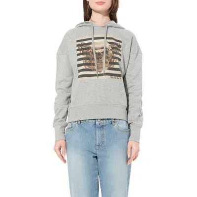 Alexander Mcqueen Women's Butterfly Skull Sweatshirt In Grey
