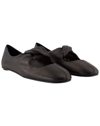 Alexander Mcqueen Women's Calfskin Ballerina Flat In Brown