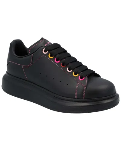 Alexander Mcqueen Women's Calfskin Leather Oversized Sneaker (authentic Pre-  Loved) In Black