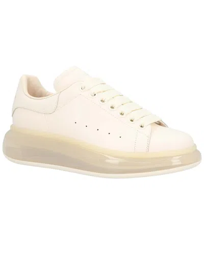 Pre-owned Alexander Mcqueen Women's Calfskin Oversized Sneaker (authentic Pre-loved) In Neutral