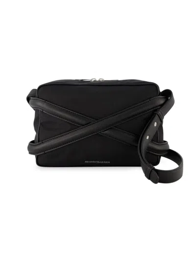 Alexander Mcqueen Camera Bag Aus Schwarzem Leder In Black